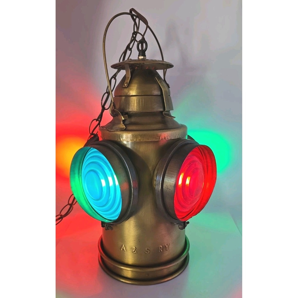 Handlan St Louis USA Alton & Southern Railroad Signal Lantern Light Antique VSD